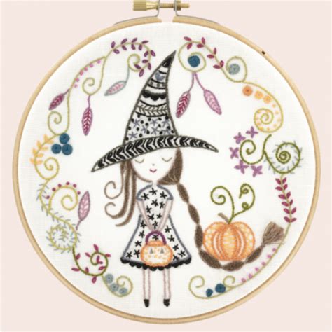 Mother witch embroidery design
